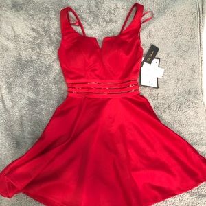 red dress